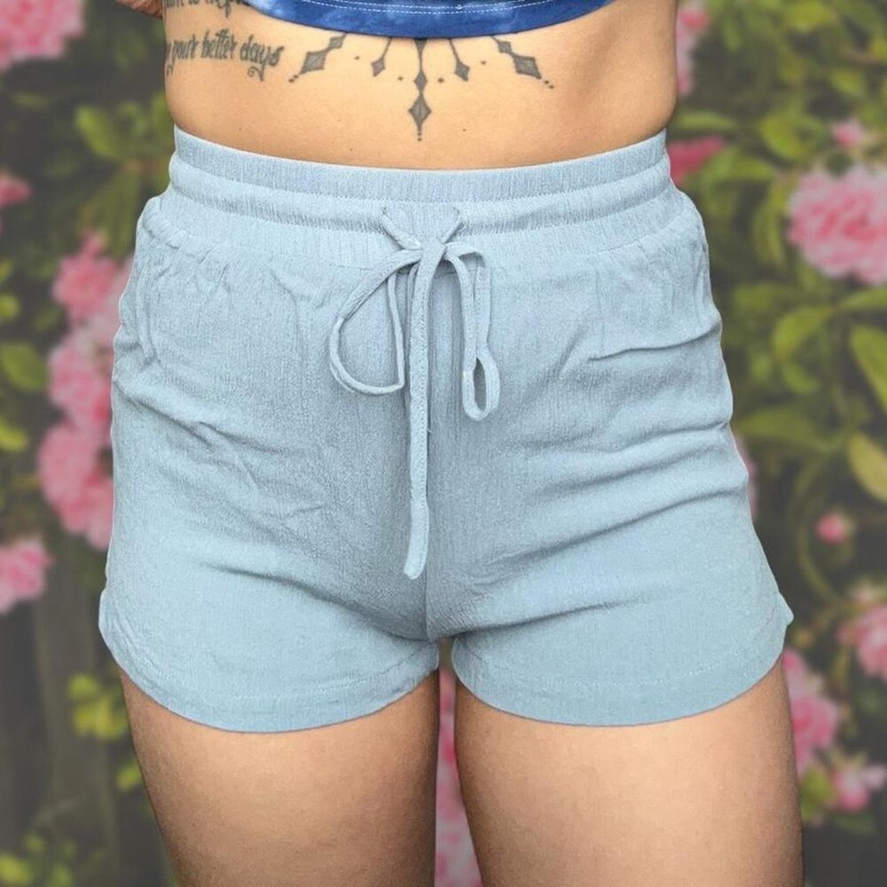 Fashion Nova Light Blue Lounge Shorts – Size S